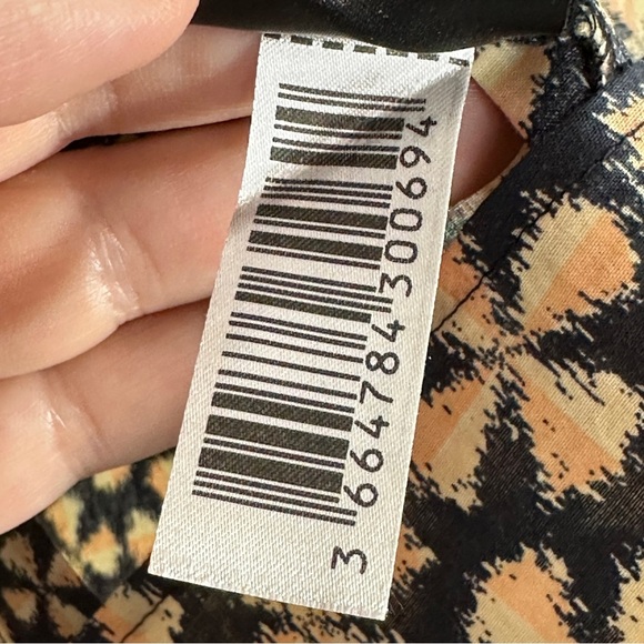 ba&sh Colette top, short puff sleeve, navy multi, size XS/2, spring, summer - Picture 11 of 13